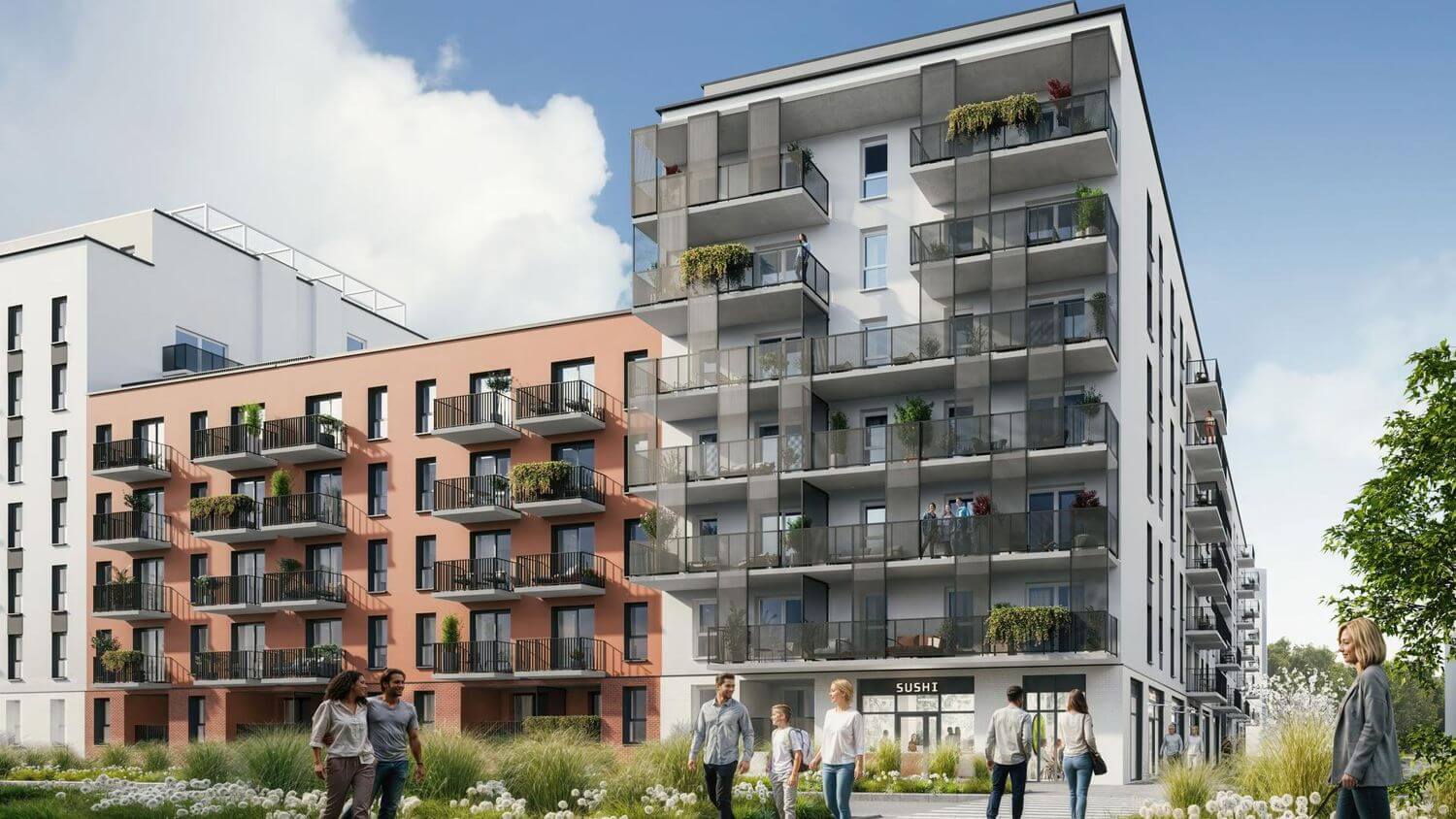 Neubauprojekt in Breslau-Szczepin, Gesamtansicht