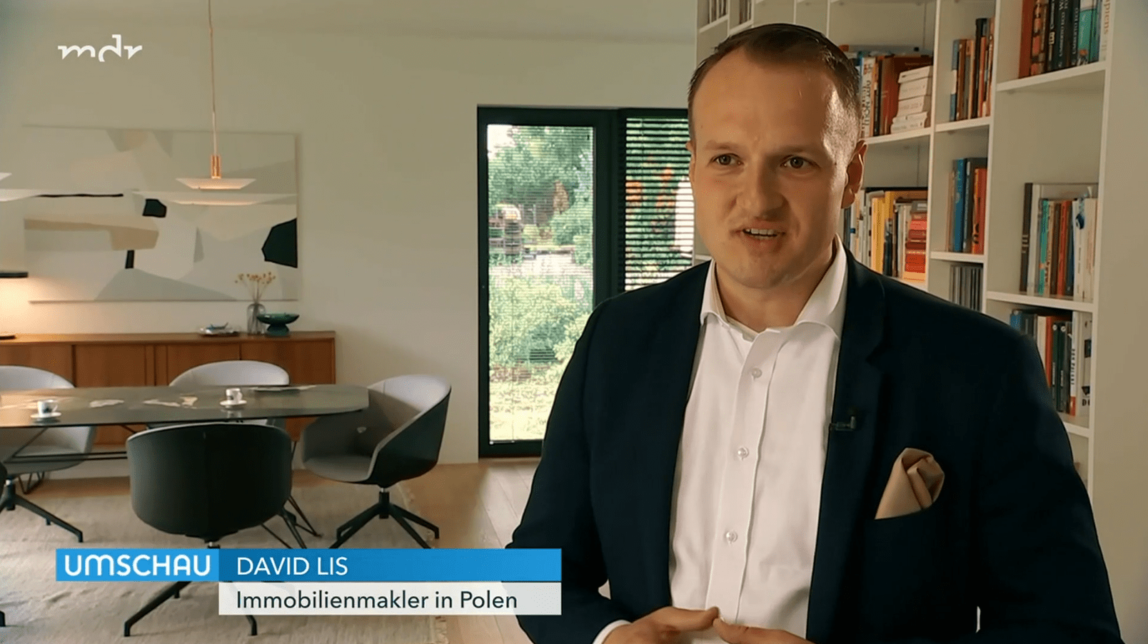 David Lis im MDR-Fernsehbeitrag über Immobilien in Polen