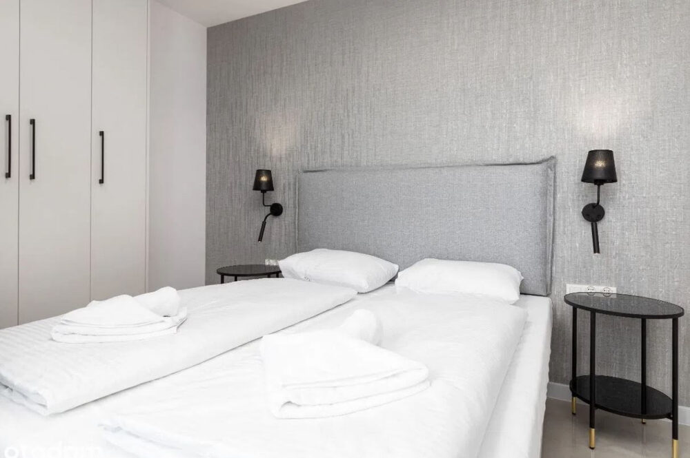 Schlafzimmer der Wohnung in Swinemünde