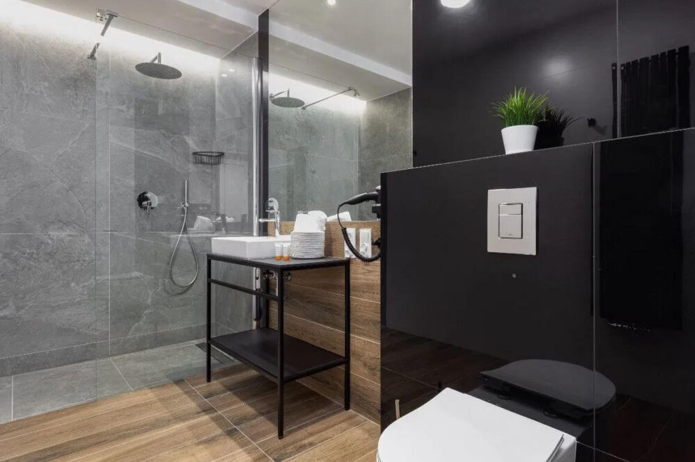 Badezimmer der 3-Zimmer-Wohnung in Swinemünde