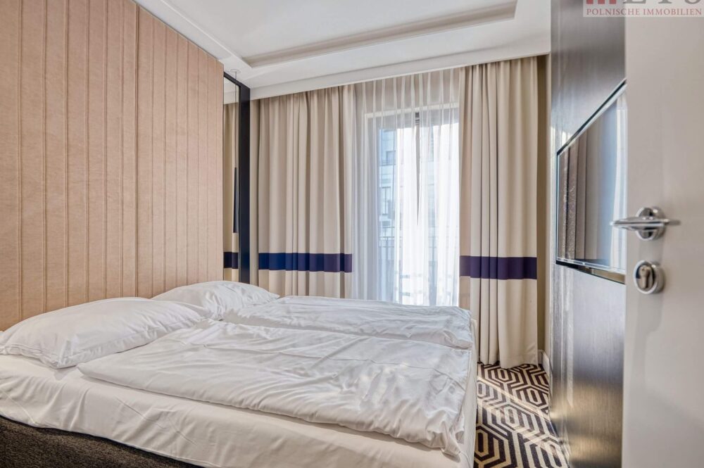Schlafzimmer der Ferienwohnung in Swinemünde