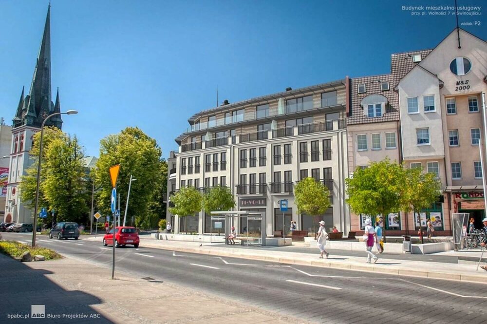 Gemeinschaftsterrasse mit Blick über Swinemünde
