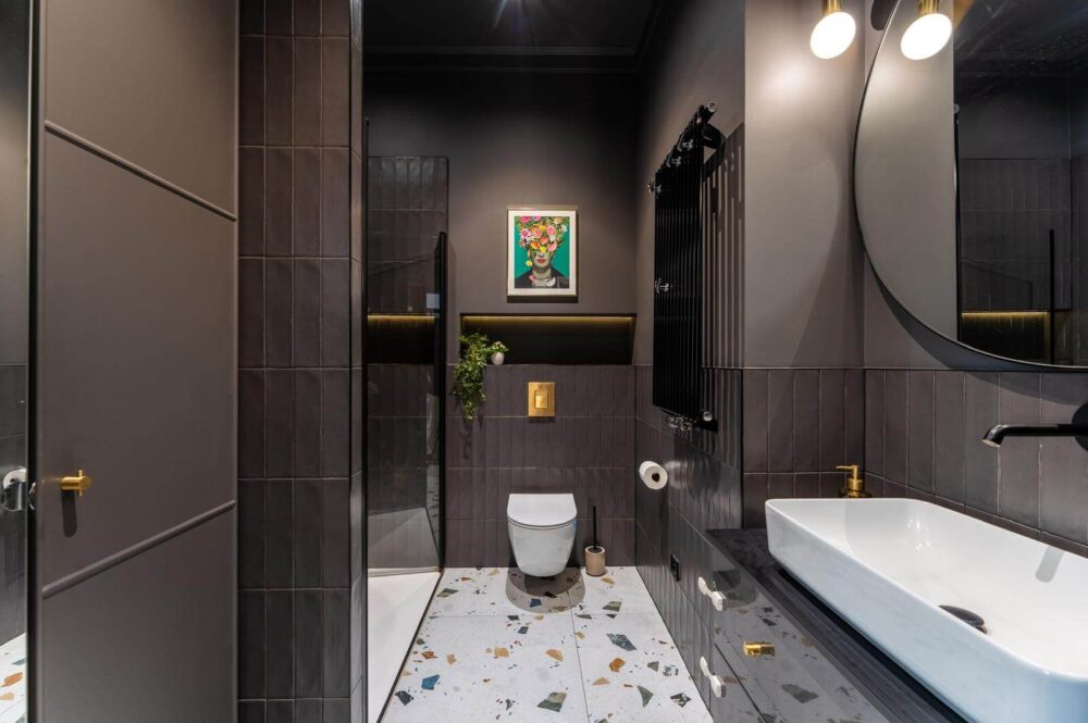 Einbauschrank im Flur des Apartments in Swinemünde