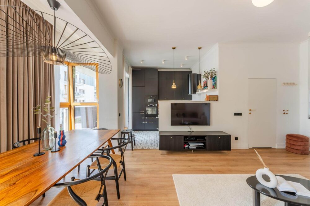 Wohnbereich mit Zugang zum Südbalkon in Swinemünde