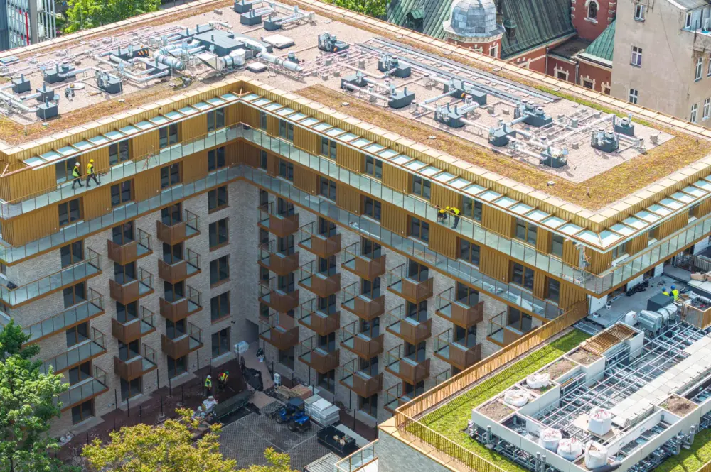 Wohnbereich einer Neubauwohnung in Breslau
