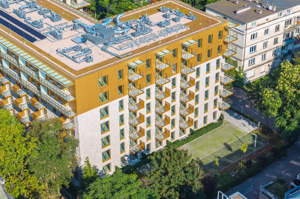 Balkon einer Wohnung im Stadtzentrum von Breslau