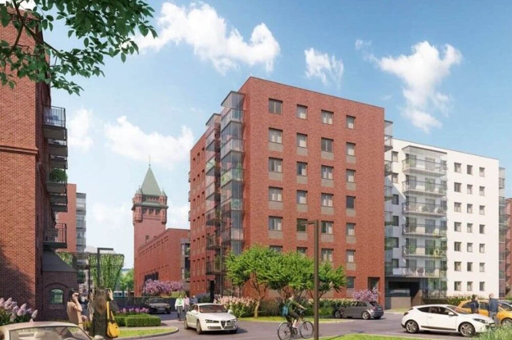 Wohnquartier auf dem ehemaligen Brauereigelände in Breslau