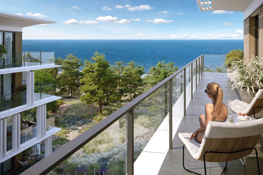 Neubau-Aparthotel an der Ostsee bei Kolberg, Außenansicht
