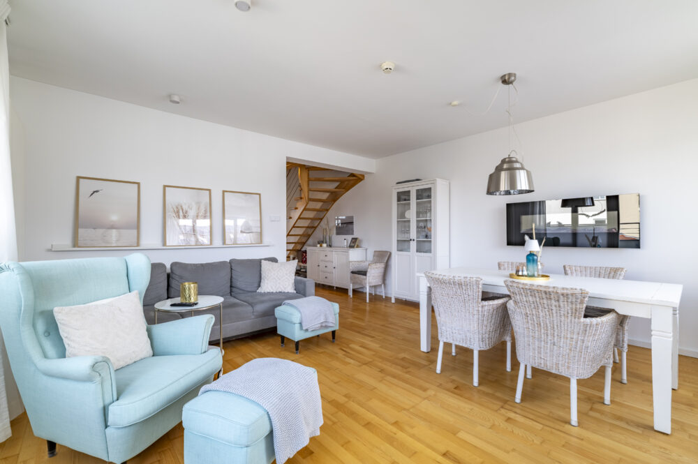 Apartment in Swinemünde, Wohn- und Essbereich