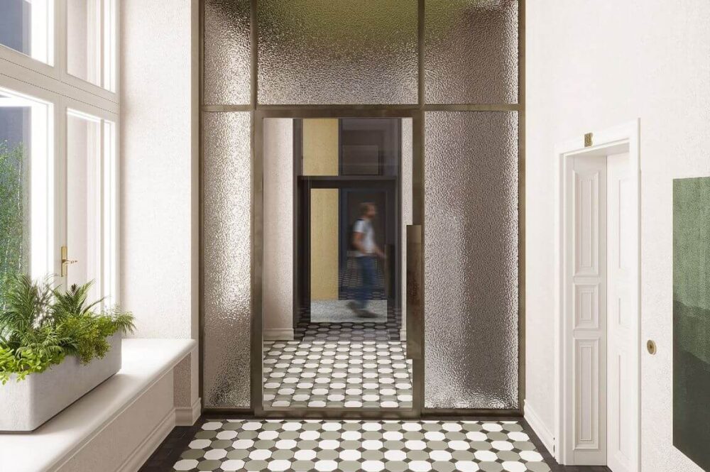 Apartment in Breslau mit hoher Raumhöhe
