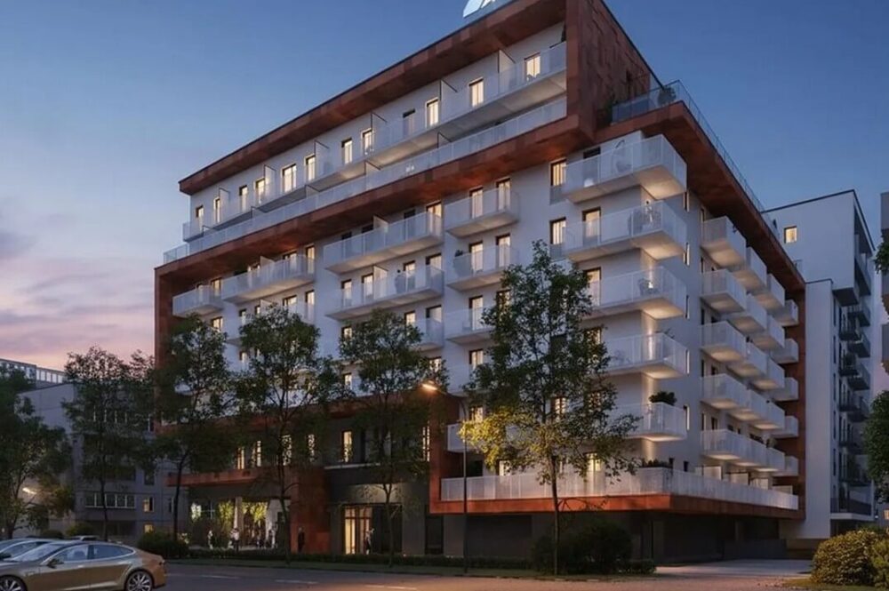 Fassade der Neubauwohnungen in Breslau