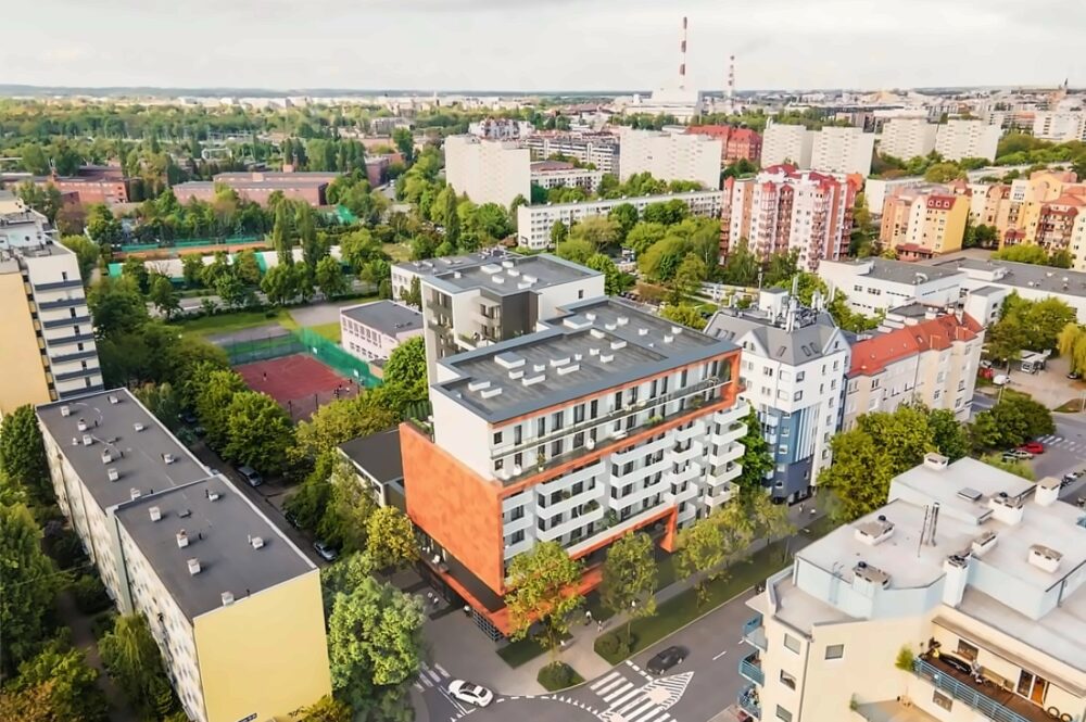 Umfeld der Wohnanlage im Zentrum von Breslau