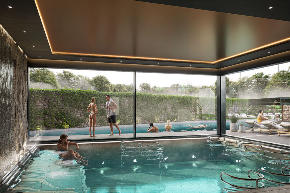 Ruhezone im Spa-Bereich des Resorts in Swinemünde