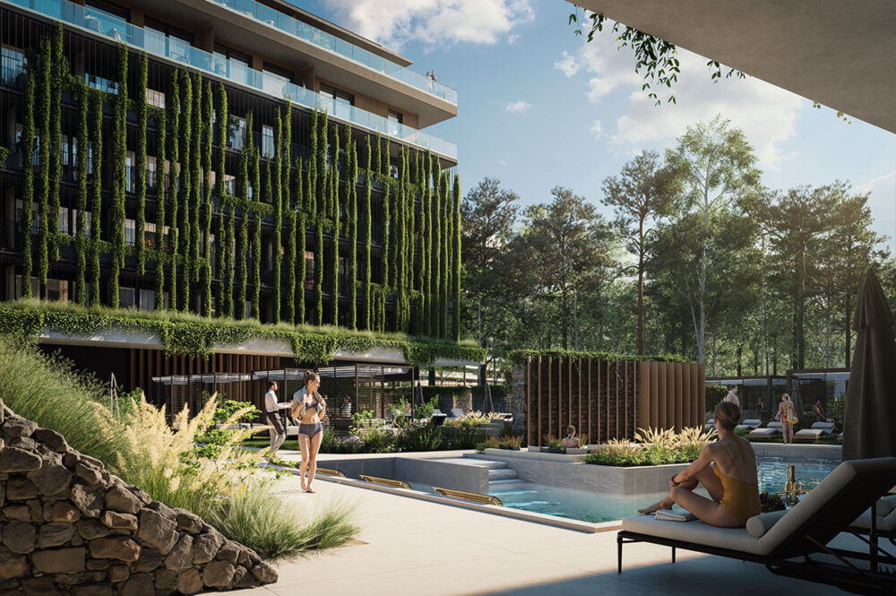 Apartment im Neubau-Resort in Swinemünde mit Blick ins Grüne