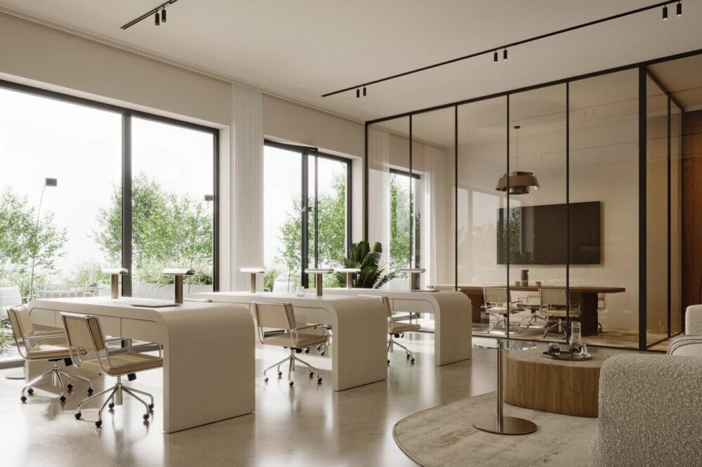 Apartment in Breslau mit bodentiefen Fenstern