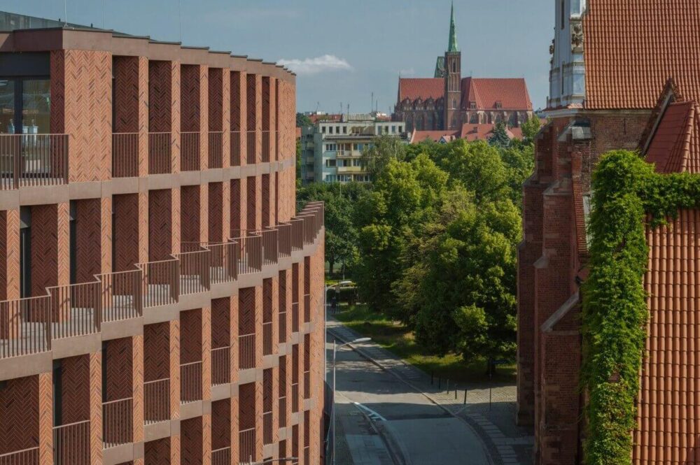 Fassade der Neubauwohnungen in Breslau