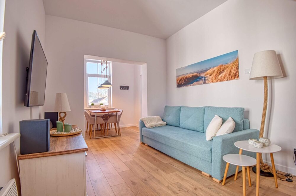 Schlafbereich der Ferienwohnung in Swinemünde