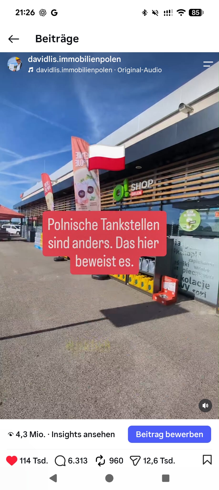 Reel o polskiej stacji Orlen
