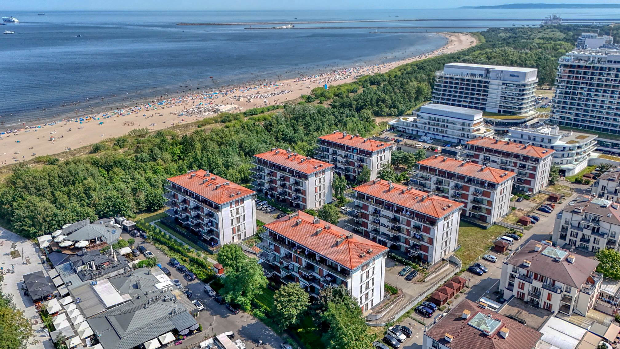 Uzdrowiskowa-Straße in Swinemünde unweit des Radisson-Hotels