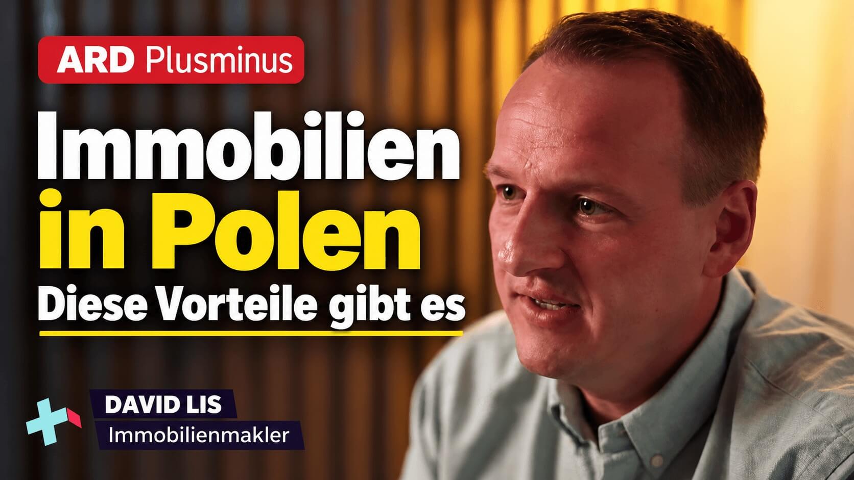 David Lis beim ARD-Plusminus-Dreh in seinem Büro in Posen