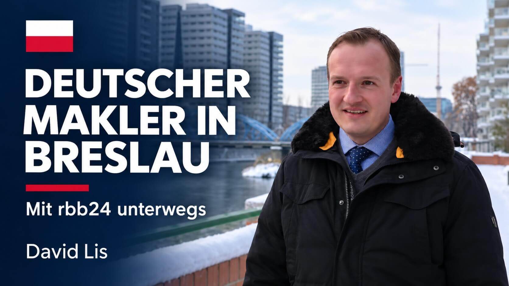 David Lis beim rbb-Dreh in Breslau