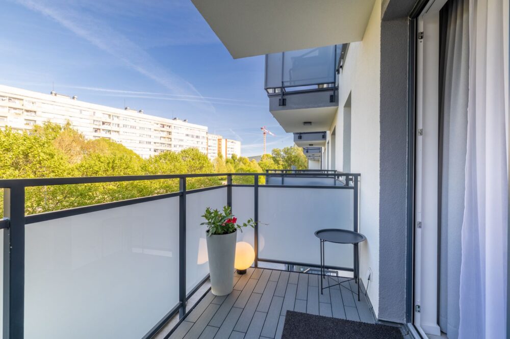 Balkon mit Blick ins Grüne – 2-Zimmer-Wohnung in Swinemünde1,5 km vom Strand