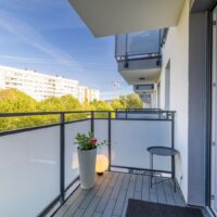 Balkon mit Blick ins Grüne – 2-Zimmer-Wohnung in Swinemünde1,5 km vom Strand