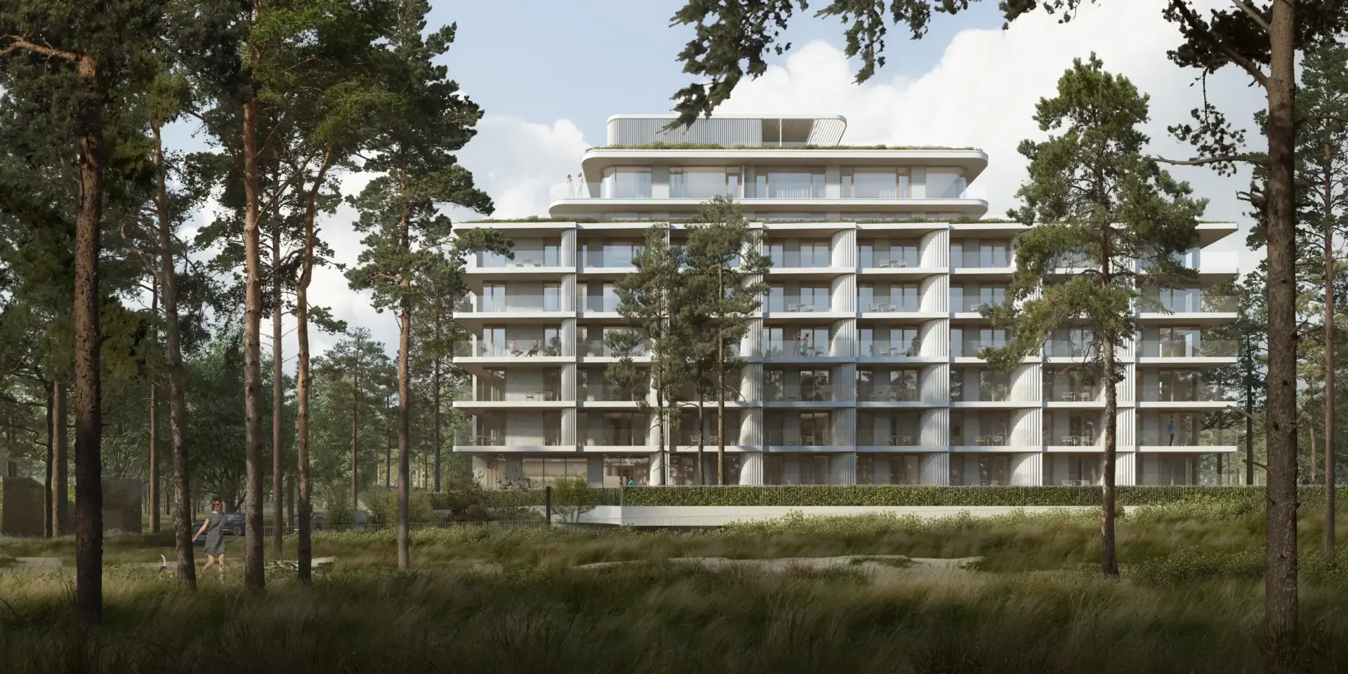 Resort-Neubau in Swinemünde von der Strandseite – Visualisierung 3