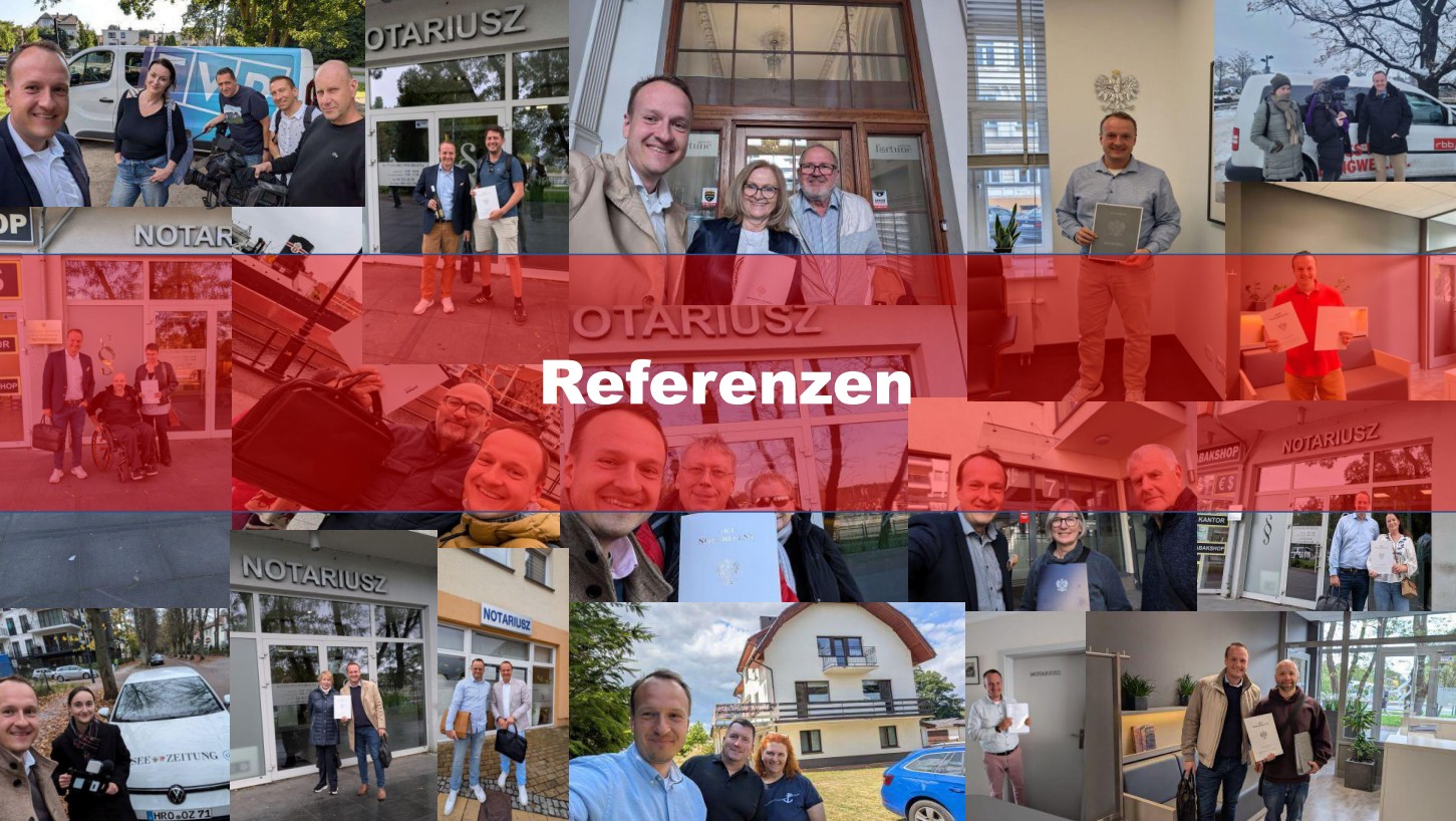 Selfies von David Lis mit zufriedenen deutschen Käufern nach dem Immobilienkauf in Polen